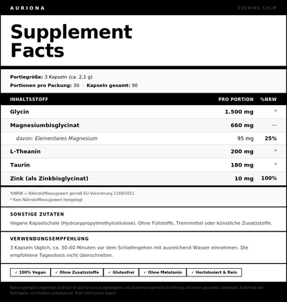 Evening Calm – Für ruhige Abende ohne Melatonin