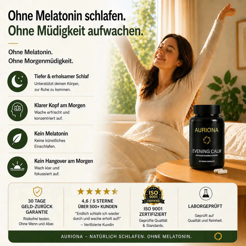 Stoppe Melatonin. Wach klar auf.